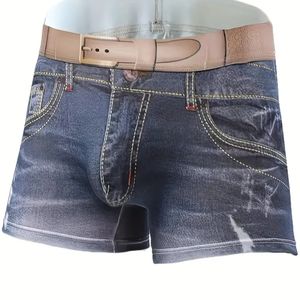 Breathable 3D Denim Men's Boxer Briefs